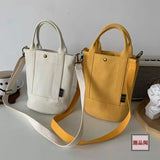 One-Shoulder Canvas School Bag Multi-Function Handbag