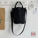 One-Shoulder Canvas School Bag Multi-Function Handbag