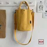 One-Shoulder Canvas School Bag Multi-Function Handbag