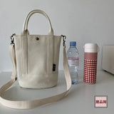One-Shoulder Canvas School Bag Multi-Function Handbag