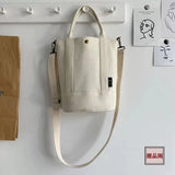 One-Shoulder Canvas School Bag Multi-Function Handbag