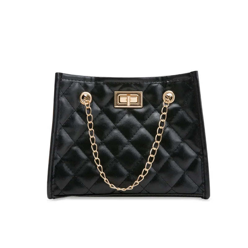 Chaoshilingge Chain Crossbody Bag Solid Color Messenger Bag
