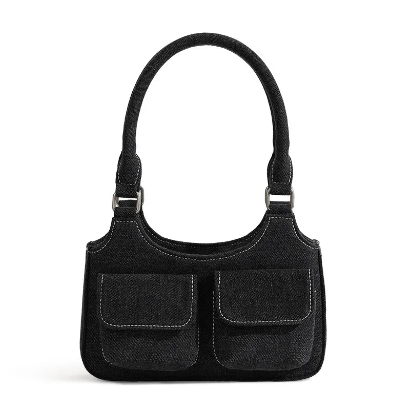 Denim Cloth Underarm Bag Women's Shoulder Bag
