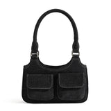 Denim Cloth Underarm Bag Women's Shoulder Bag