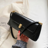 Spring Shoulder Bag Solid All-match Flap for Women