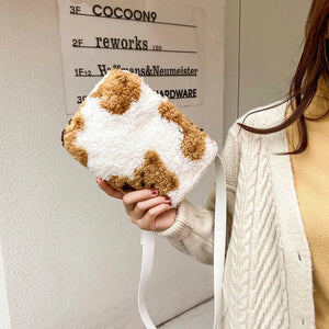 Shirley Rose Plush Bear Bag One Shoulder Messenger Casual Female Bag