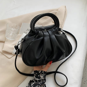 Pleated Small Bags Messenger Bags Female Tote Bag