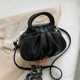 Pleated Small Bags Messenger Bags Female Tote Bag