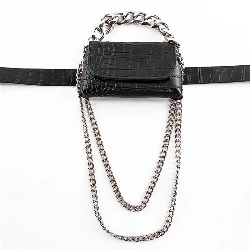 Crocodile Pattern Mini Chain Bag Girl Messenger Bag