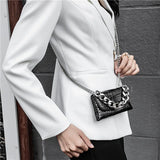 Crocodile Pattern Mini Chain Bag Girl Messenger Bag