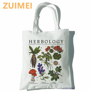 Herbology Plants Funny Cartoon Canvas Tote Bag