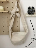 Canvas Bag Student Literature Retro Dumpling Bag One Shoulder Messenger Bag