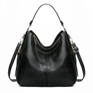 Vintage Leather Shoulder Bag Women Purses Large Capacity Tote