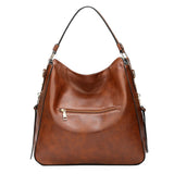 Vintage Leather Shoulder Bag Women Purses Large Capacity Tote