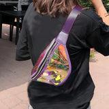 Colorful PVC Waist Bag Canvas Messenger Bag Small Leather Travel Bags for Women