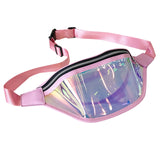 Colorful PVC Waist Bag Canvas Messenger Bag Small Leather Travel Bags for Women