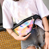 Colorful PVC Waist Bag Transparent Chest Bag for Women