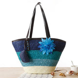 Boho Straw Bag Set Beach Vacation Woven Bag Single Shoulder