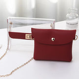 Lady Shoulders Jelly Backpack for Women Travel Small