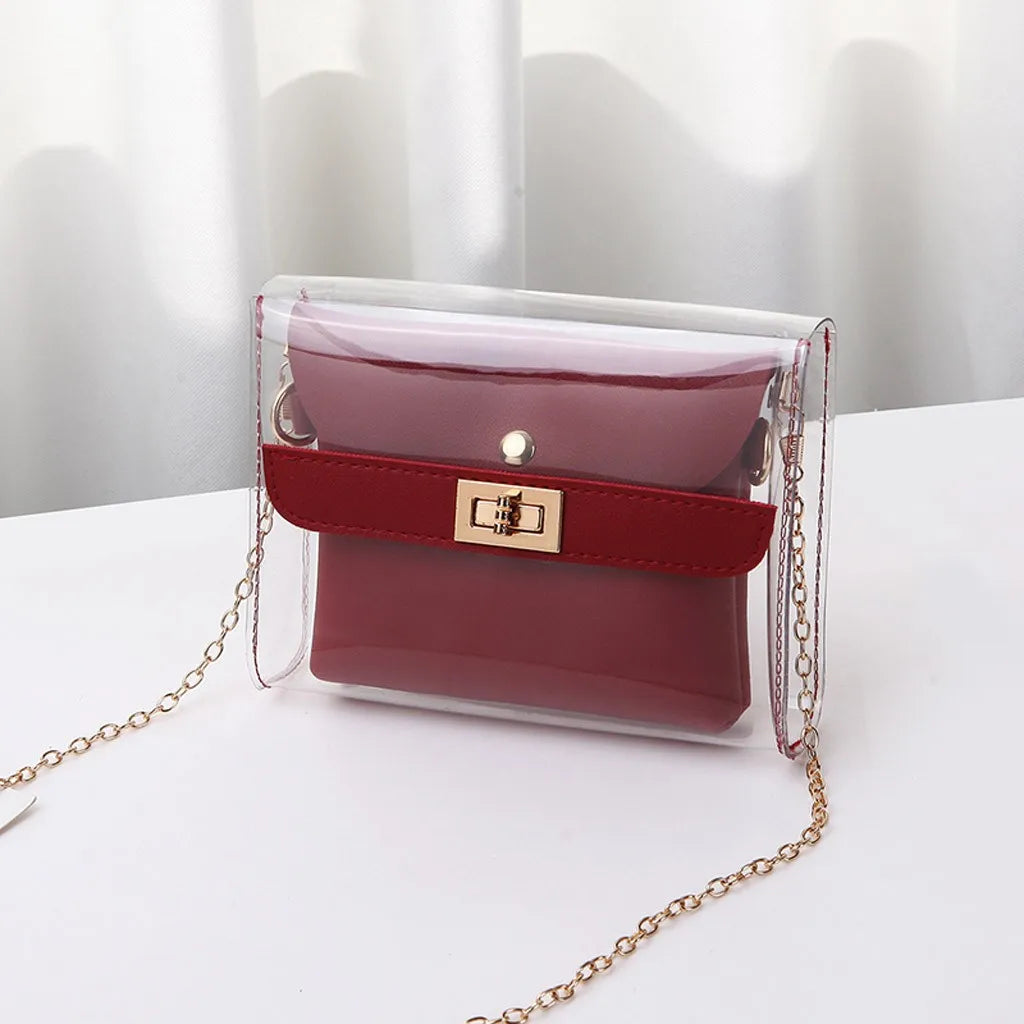 Lady Shoulders Jelly Backpack for Women Travel Small