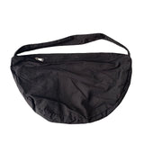 Nylon Crossbody Tote Bag for Women Wide Shoulder Belt Casual Dumplings Bag