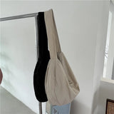 Nylon Crossbody Tote Bag for Women Wide Shoulder Belt Casual Dumplings Bag