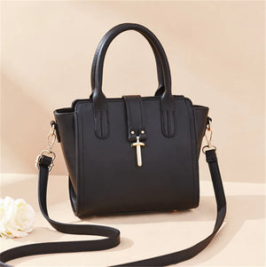 Small Wings Handbag Women PU Bag Black