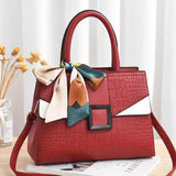Crocodile Pattern Ladies Handbag Large Capacity One-shoulder Diagonal Bag