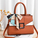 Crocodile Pattern Ladies Handbag Large Capacity One-shoulder Diagonal Bag