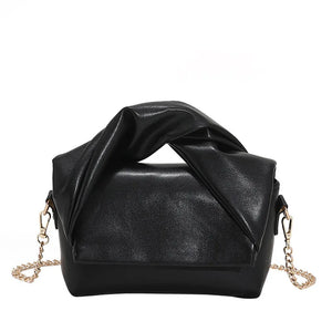 Pleated Handbag Chain Crossbody Bag Women Creative Personality Textured