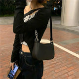 Square Shoulder Messenger Bag Women Underarm European Street Style