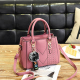 European American Handbags Hair Ball Pendant Shoulder Messenger Bag