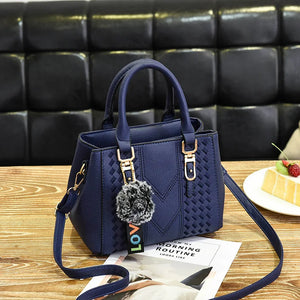 European American Handbags Hair Ball Pendant Shoulder Messenger Bag