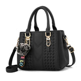 European American Handbags Hair Ball Pendant Shoulder Messenger Bag