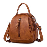 Soft Leather Multi-compartment Shoulder Messenger Bag Women