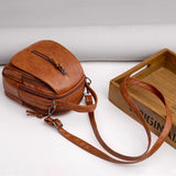 Soft Leather Multi-compartment Shoulder Messenger Bag Women