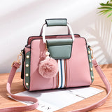 Plush Ball Tassel Shoulder Bag Large Capacity Sweet Messenger Bag