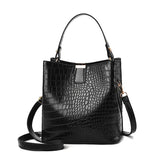 Stone Pattern Bucket Bag Women Shoulder Messenger Crossbody Bag