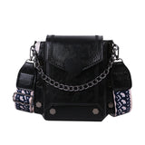Retro Heart-Shaped Lock Shoulder Bag for Women