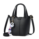High-end Lychee Pattern Bucket Bag Women