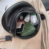 Women's Leather Chest Bag Large-Capacity Shoulder Messenger Saddle Bag
