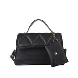 Retro Style Shoulder Messenger Bag Rhombic Indentation Portable Small Square Bag