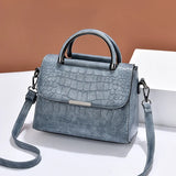 Stone Pattern Shoulder Bag Retro Large Capacity Handbag