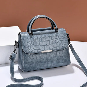Stone Pattern Shoulder Bag Retro Large Capacity Handbag