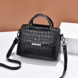 Stone Pattern Shoulder Bag Retro Large Capacity Handbag