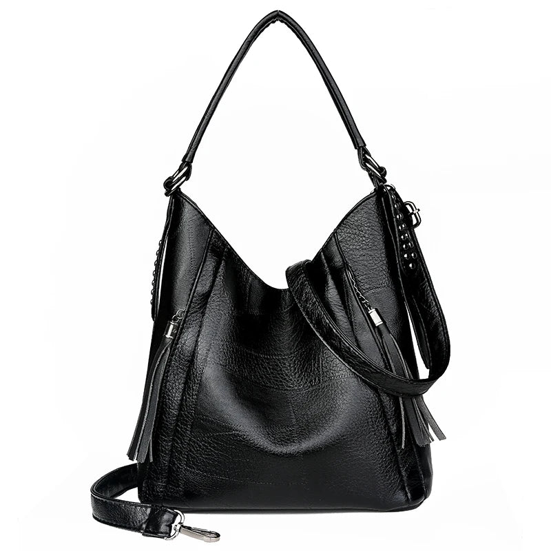 Vintage Leather Dumplings Shoulder Bag Large Capacity Crossbody Bags