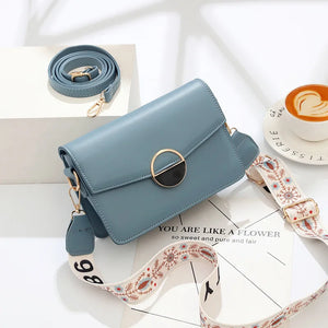 Women's Autumn Small Square Bag Wide Shoulder Strap Mini Bag