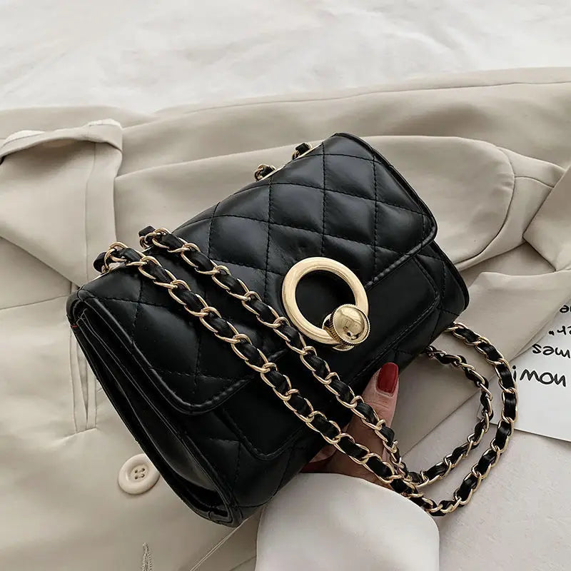 Embroidery One-shoulder Small Fragrance Diamond Chain Bag Women