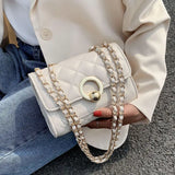 Embroidery One-shoulder Small Fragrance Diamond Chain Bag Women