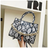 Women's Snake Print Hand-held Messenger Bag Set